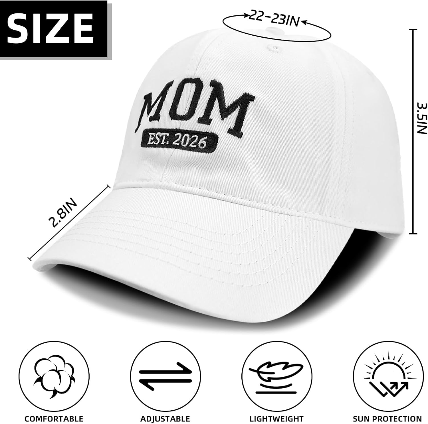Family Baseball Hat, Pregnancy Announcement Mother Father Day Birthday Gifts for Dad Mom Aunt Uncle - Image 2