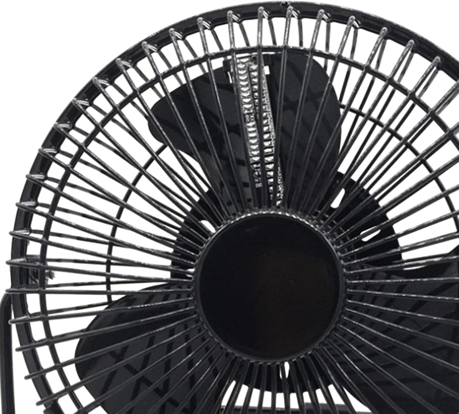 USB Fan with Clock Feature, Mini Cooling Device for Table Use, Black, 6 Inch Temperature