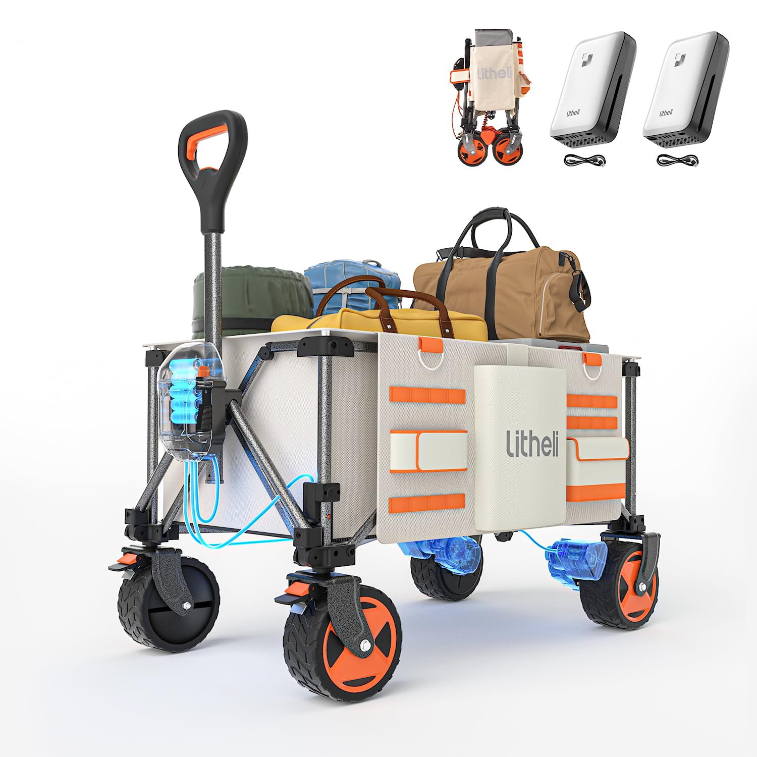 Amazon.co.jp: Litheli 電動キャリーワゴン 大容量150L