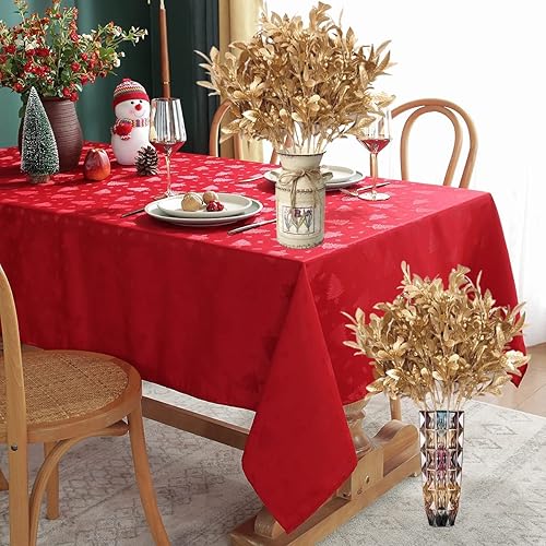 Miniatura 2 de Plantas falsas ramo dorado adornos de Navidad, flores artificiales de PASYOU arbustos de plástico, hojas de hierba, interiores y exteriores, hogar,