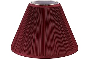 Aspen CreativeMushroom Pleated Crimson Lamp Shade