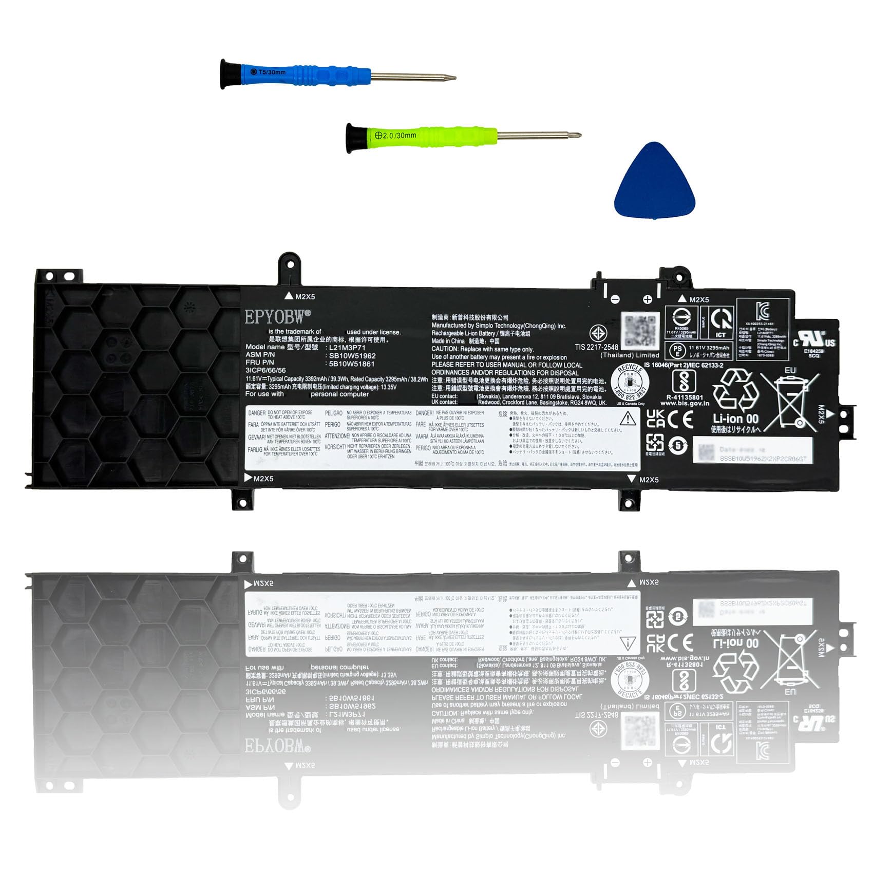 Amazon.com: EPYOBW L21M3P71 Laptop Battery 39.3Wh Compatible with
