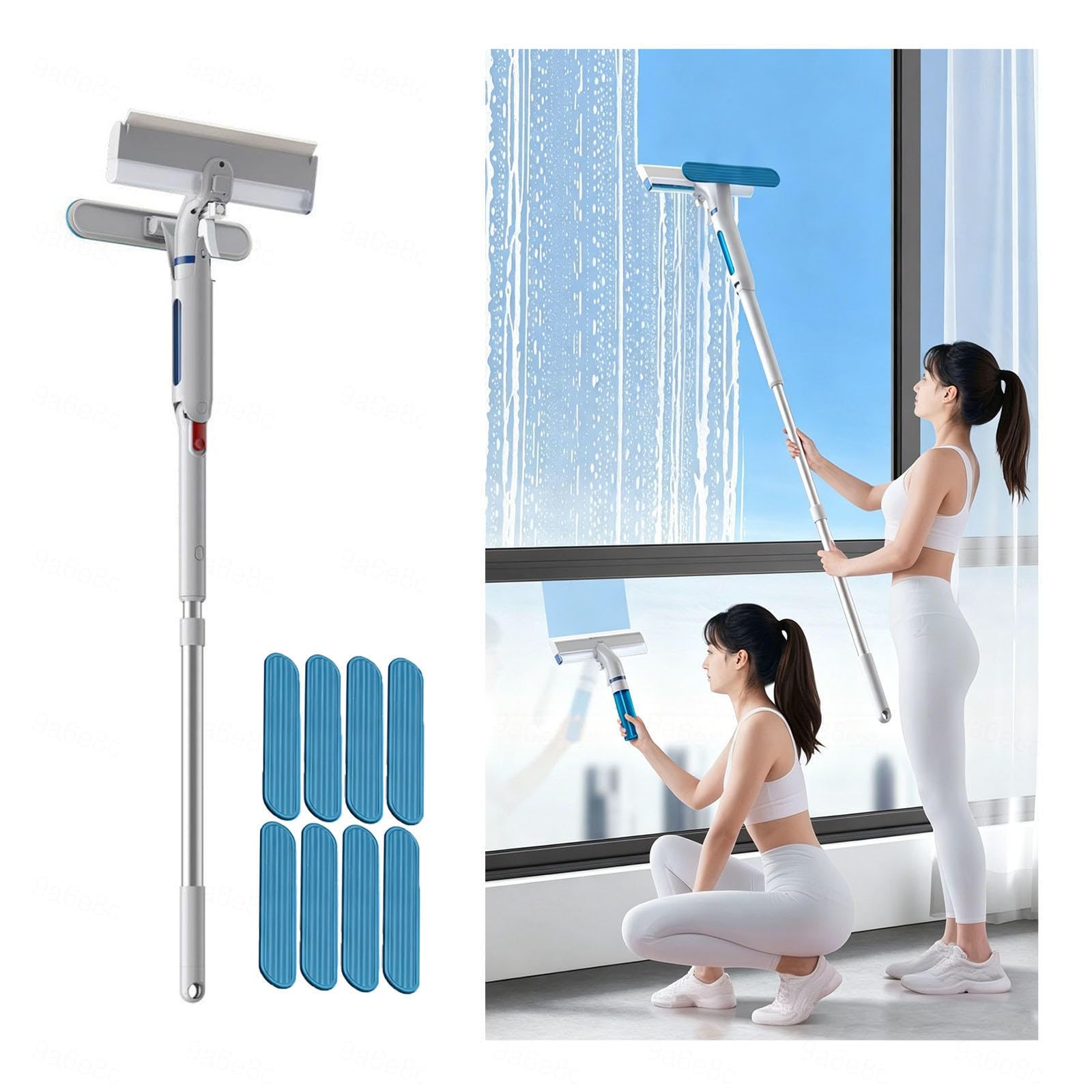 Limpiacristales con Pulverizador de Ventanas con Depósito de Agua Residual Limpiador de Ventanas Adecuado para Múltiples Escenarios