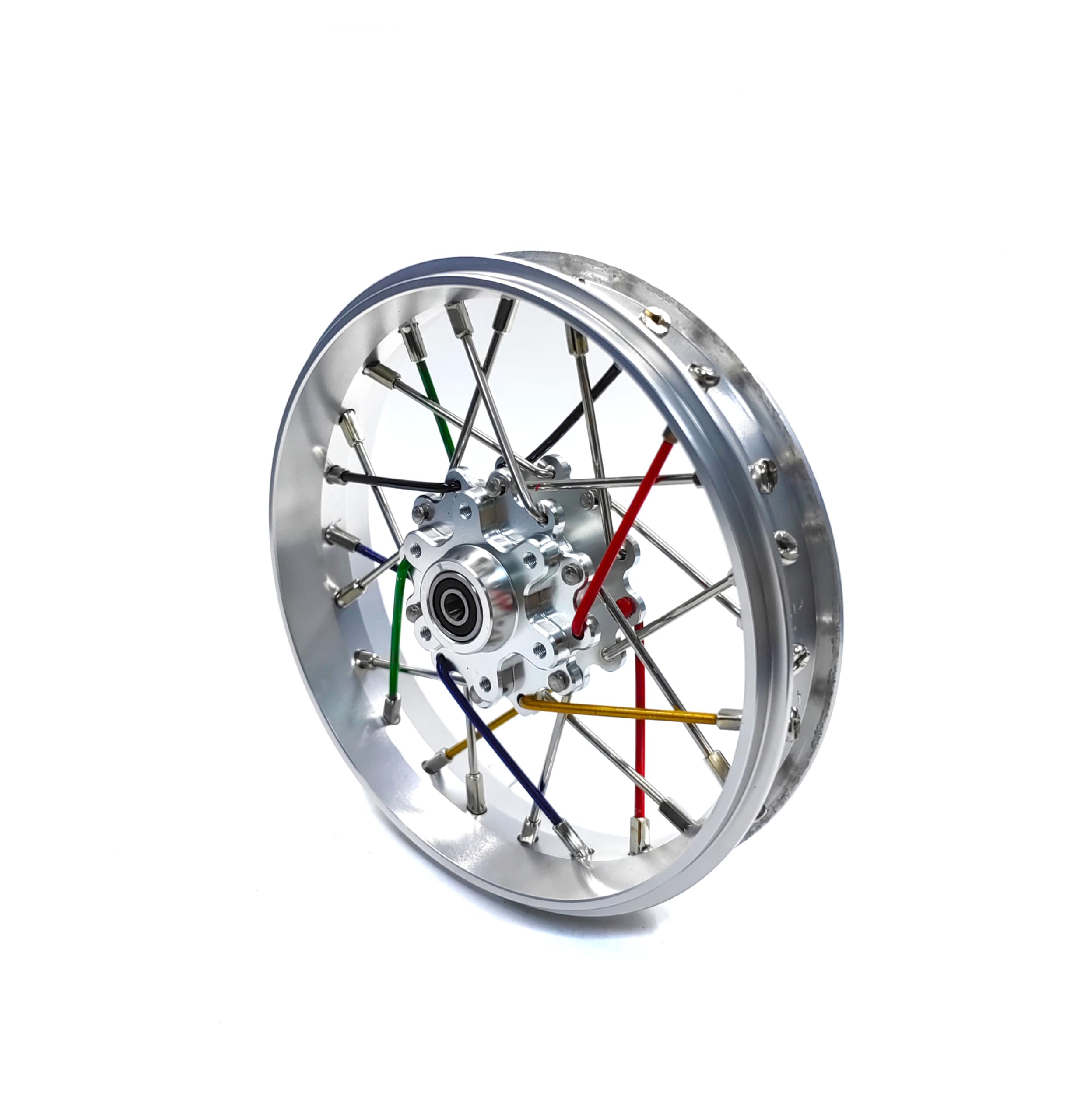 KEBEILEE CNC Aluminum Front Wheel For LOSI Promoto MX motorcycle 1:4 (silver)