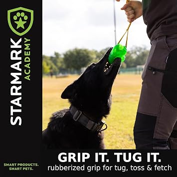 Starmark GripCord Chew Ball on Loop Medium Dogs 2.5-in