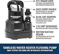 Vista 3 de Kit de bomba descalcificadora para calentador de agua sin tanque Superior Pump 91660 con solución descalcificadora no tóxica, 3.5 galones, Deluxe