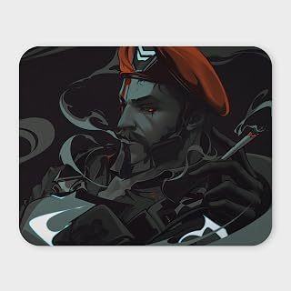 Valorant All Agents Illustration Designed Mouse Pad, Best for Gaming, Non-Slip Rubber Base & Smooth Mouse Control for Laptop, MacBook Pro, Gaming (9 x 7 inches), Water Proof, 3mm Thickness (Brimstone)