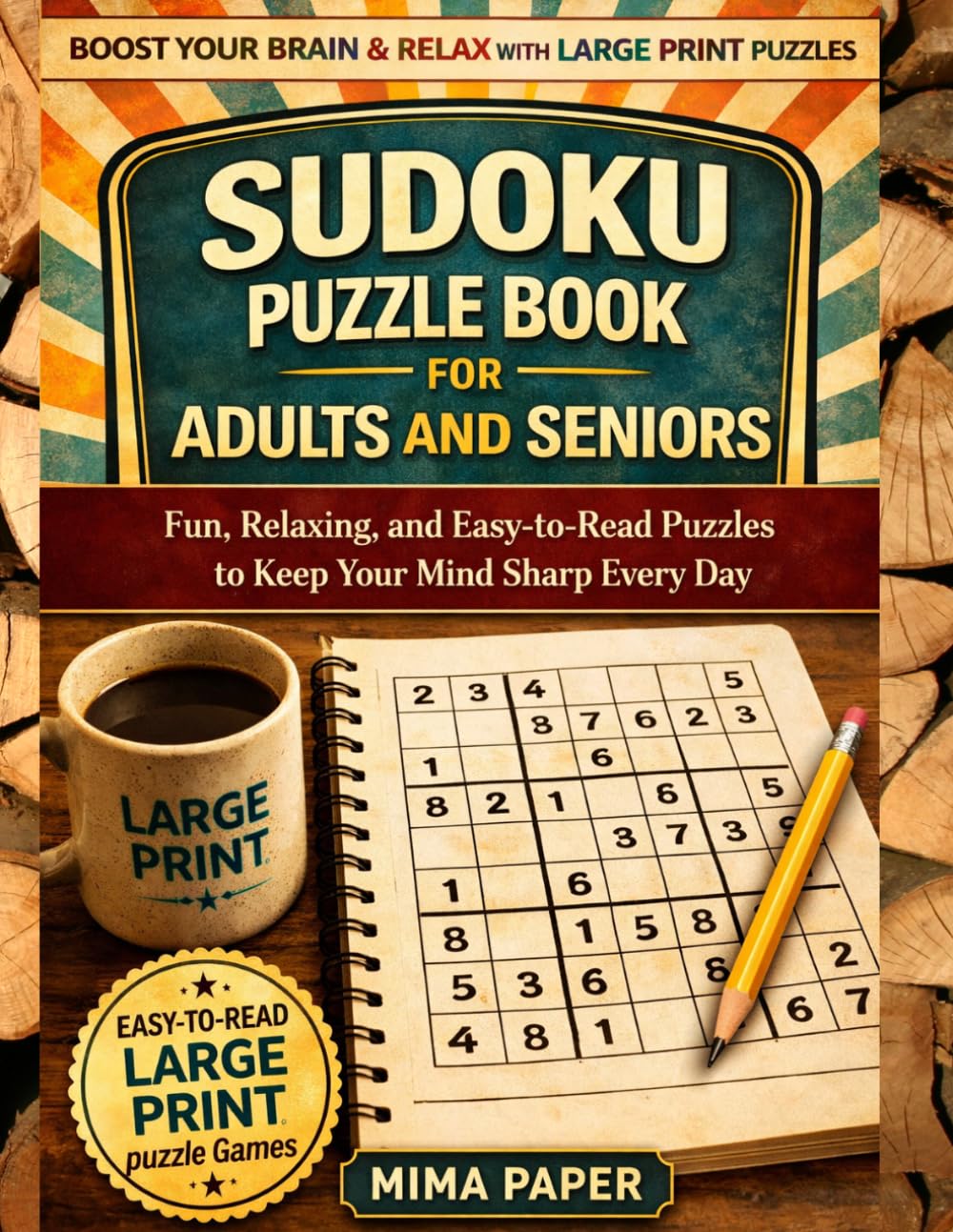 Sudoku Puzzle Book for Adults and Seniors: Fun, Relaxing, and Easy-to-Read Puzzles to Keep Your Mind Sharp Every Day (BABY BOOMER PUZZLES BOOK)