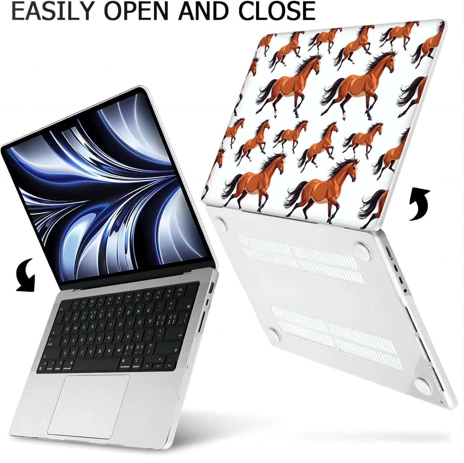 Compatible with MacBook Neo 13-inch, Hard Shell Case with Keyboard Cover and Screen Protector (A3404 A18 Pro chip, 2026 Release) - Horse MD8644