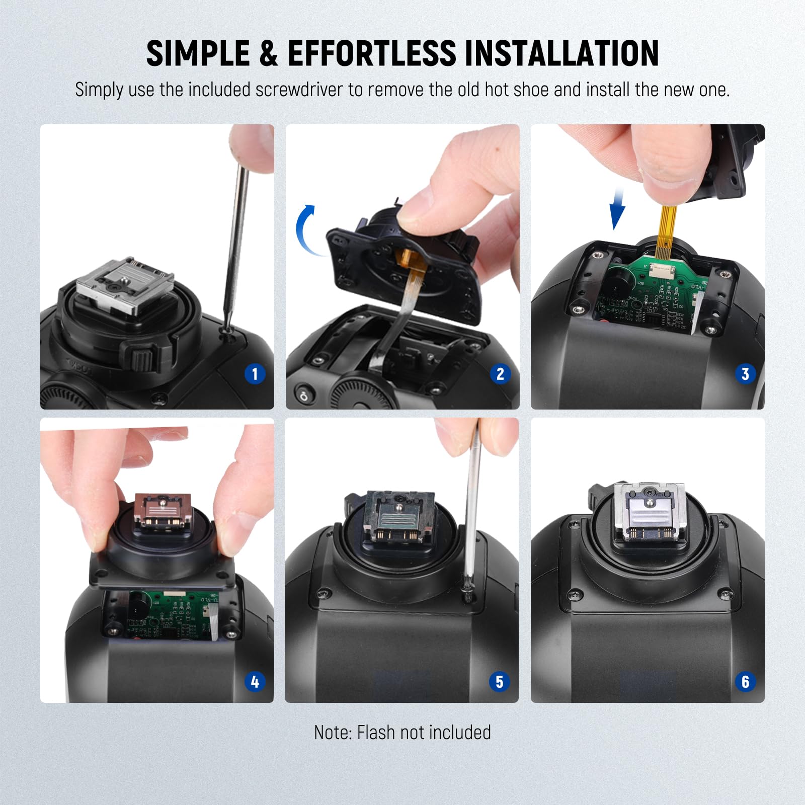 Trépied Neewer Neewer Z2-S Hot Shoe Replacement, Only For Z2-S Round Head Flash Compatible With Sony Camera, Speedlite Hot Shoe Adapter Repair Part With Upgraded Metal Contact Interface Flash Neewer