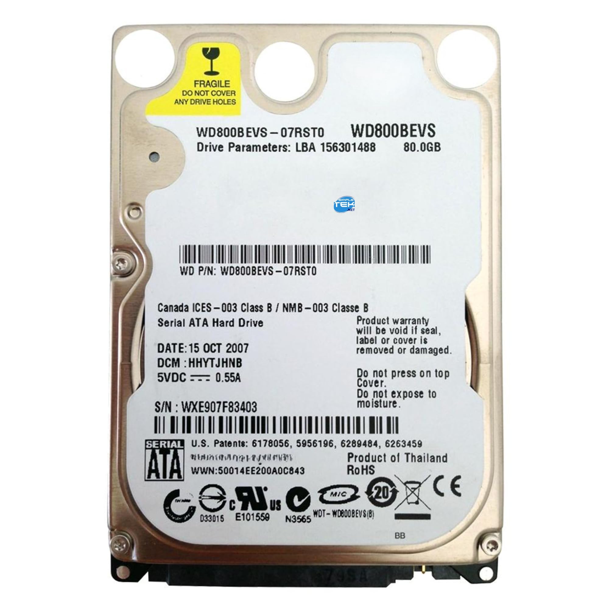 Disco duro interno 2.5 SATA 80GB repara fallos de arranque en portátiles 6