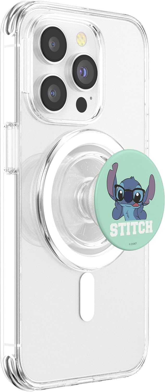 Disney Lilo & Stitch Nerd Stitch Portrait PopSockets PopGrip for MagSafe