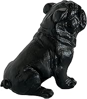 Vista 3 de Bellaa 23073 - Estatua de bulldog vintage, rústica, envejecida, mascota, estatuilla de popa, escultura de antigüedades, animales de granja, jardín