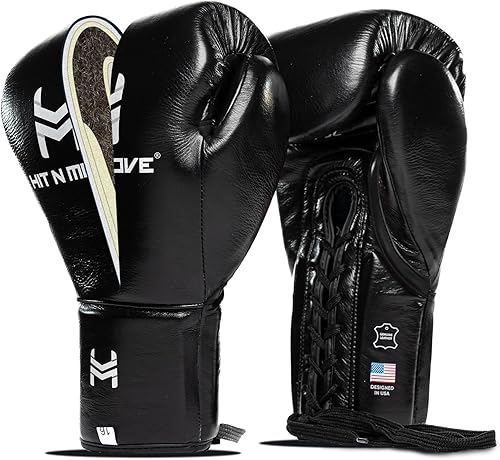 Miniatura 2 de HIT N MOVE Süvari - Guantes de boxeo de crin con , guantes de boxeo con cordones para hombre, equipo de boxeo, guantes de MMA para hombre, guantes