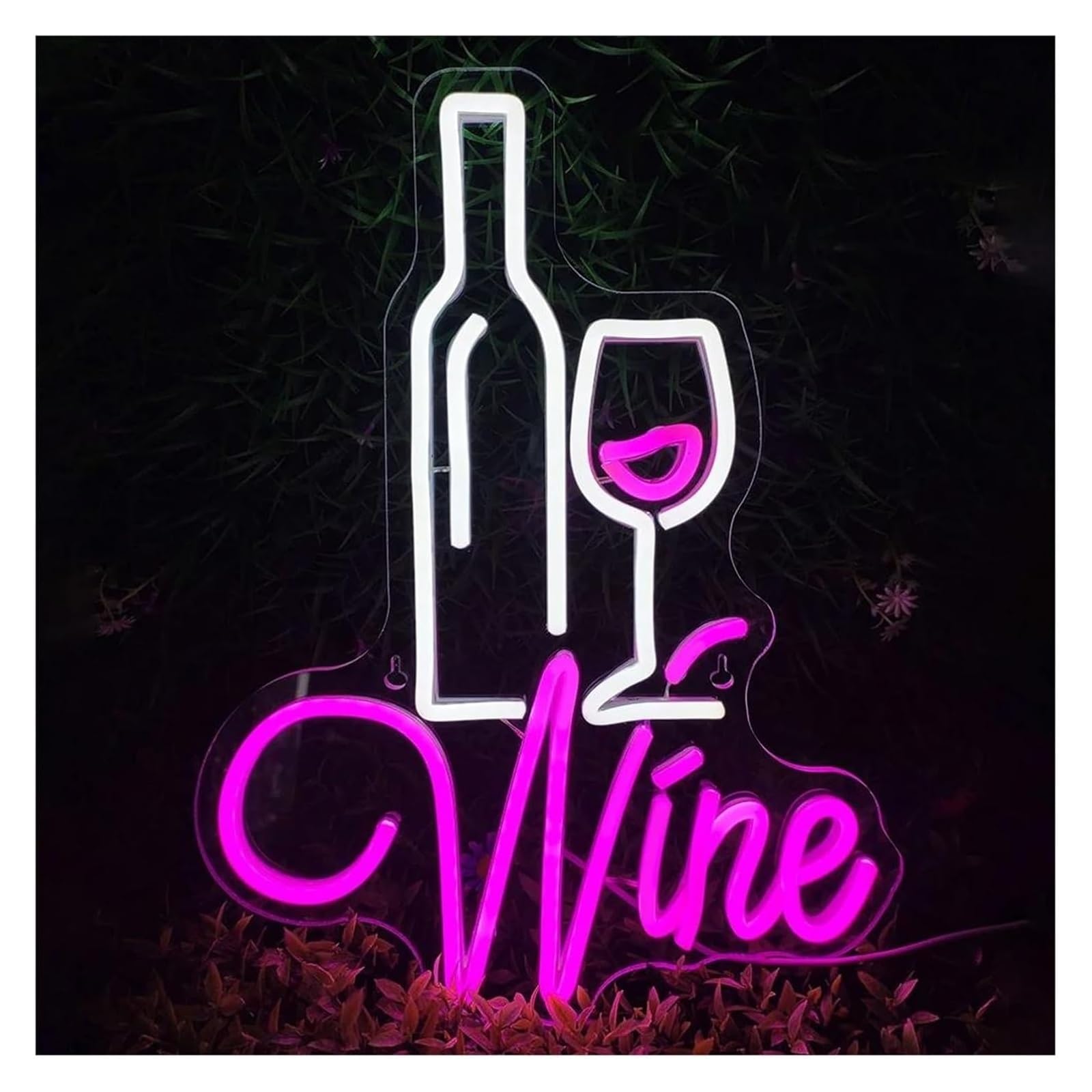 Lampe au néon LED vin rouge luminaire mural décoratif salon