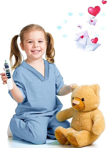 Miniatura 2 de Puteraya Conjunto de disfraz de médico para niños, uniforme de cirugía, traje de enfermera para niños y niñas, disfraz de Halloween y cosplay