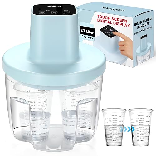 Resin Bubble Remover, Digital Display Design, Removes 99% of Air Bubbles in 5-10 Minutes, 96kPa Vacuum Degassing Chamber, Resin Bubble Remover Machine for Epoxy Resin Artwork, Crafts(Patent Pending)