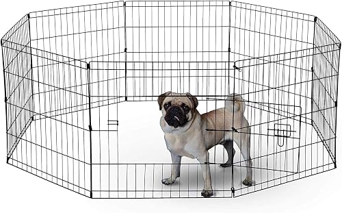 UNDERDOG Parque Infantil de 8 Paneles Adecuado para Perros/Cachorros/Gatos y Conejos Plegable
