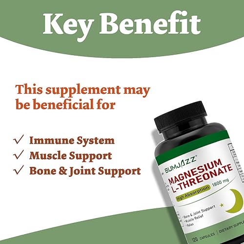 Miniatura 3 de Cápsulas de L-treonato de magnesio  Suplemento de magnesio de alta absorción  Forma biodisponible para el descanso y apoyo de la función cognitiva