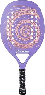 Beach Tennis Paddle Beach Tennis Racket Set, Carbon Fiber Sand Grit Surface with EVA Memory Foam Core - Beach Tennis Paddle Perfect for Fun