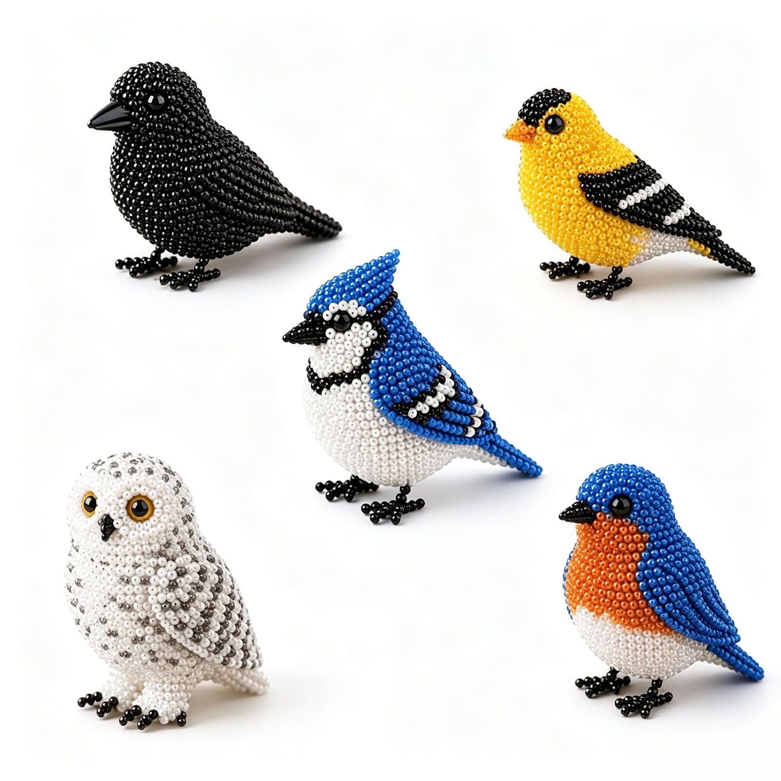 Kit d'animaux en perles 3D pour créer un décor de jardin floral fait main