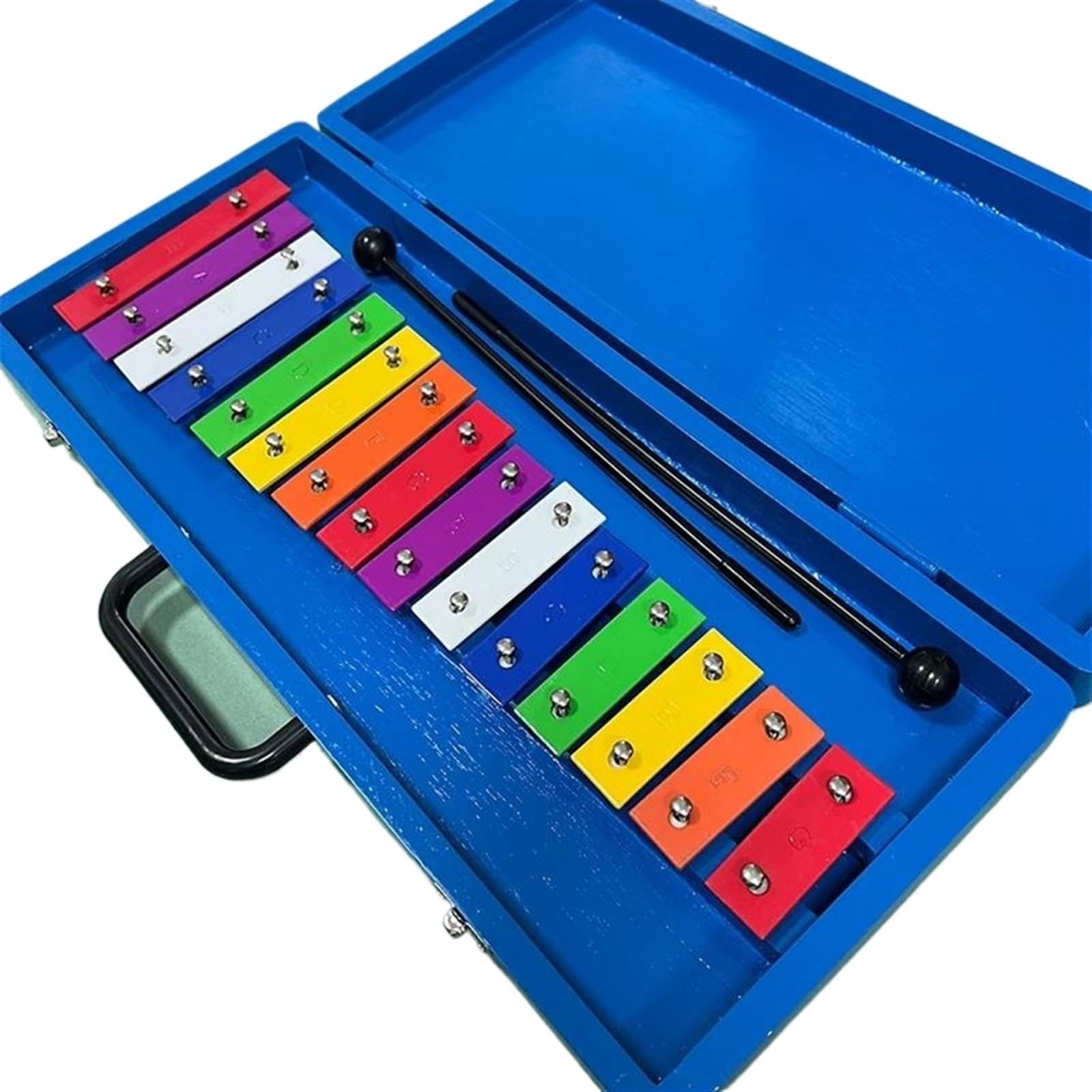 Xylophone Xylophone Glockenspiel À 15 Touches Instrument De Percussion Musicale Coloré Avec Étui Maillets Pour Le Sens De La Musique