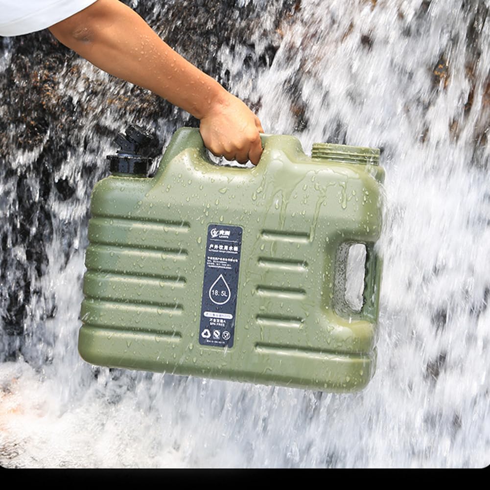 Reservoir Eau Camping Car,Portable Bidon d'eau avec Poignée,Jerrican Alimentaire avec Robinet,Bidon d'eau sans BPA, Parfait pour Voyage, Camping, Barbecue, Pêche