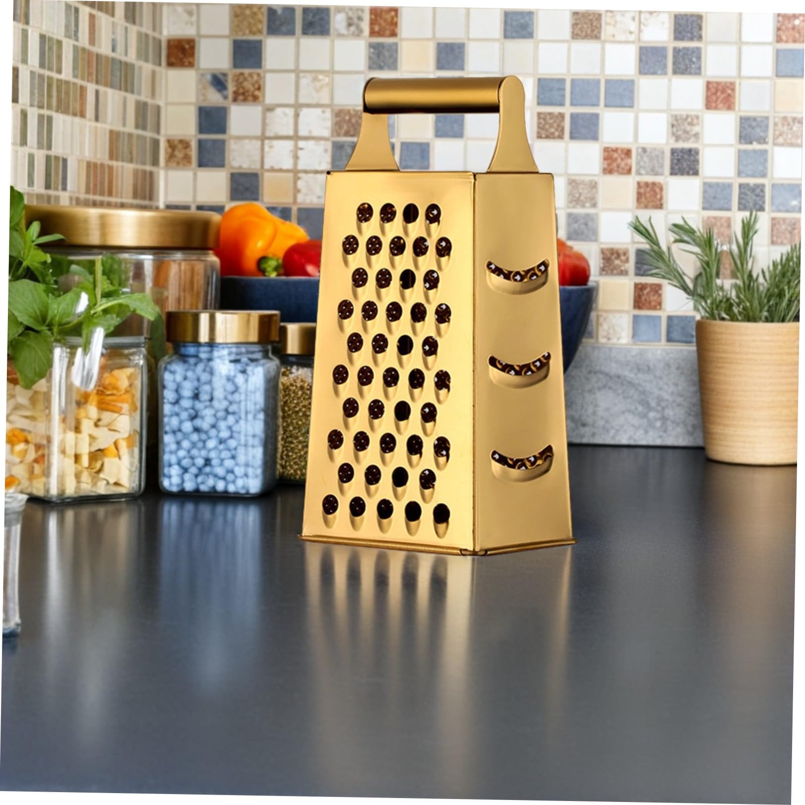 ABOOFAN Multi Acciaio Inossidabile Utensile per Verdure Lati per Affettare Grattugiare Cucina e Preparazioni