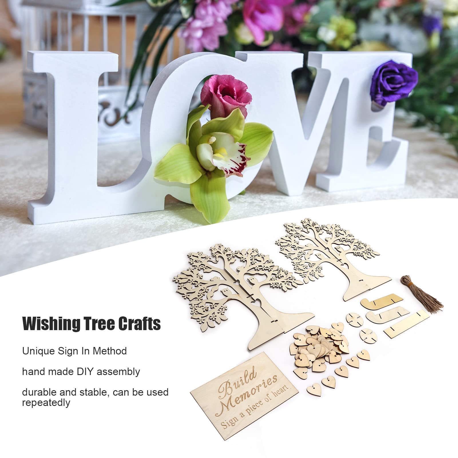 Sagoma In MDF A Forma Di Albero Con Cuore - 15 Cm, Spessore 3 Mm - Taglio Laser Per Alberi Genealogici, Matrimoni E Lavoretti Creativi