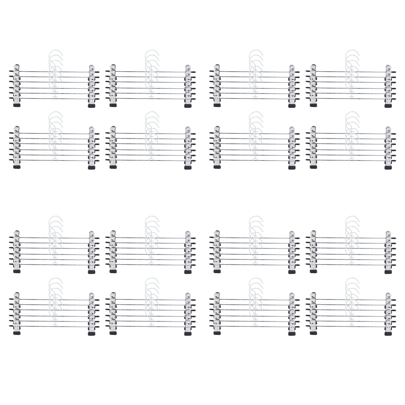 Hndhbfgrt 96 PCS Skirt Hangers with Clips, Pants Hanger Metal Pant Hangers Space Saving for Pants Skirts Clothes