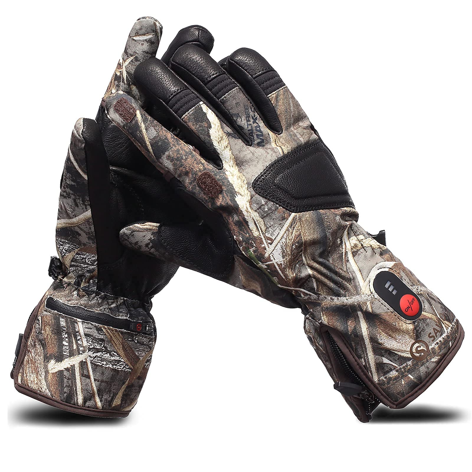 Gants chauffants camo tactiles rechargeables 3 niveaux pour le plein air