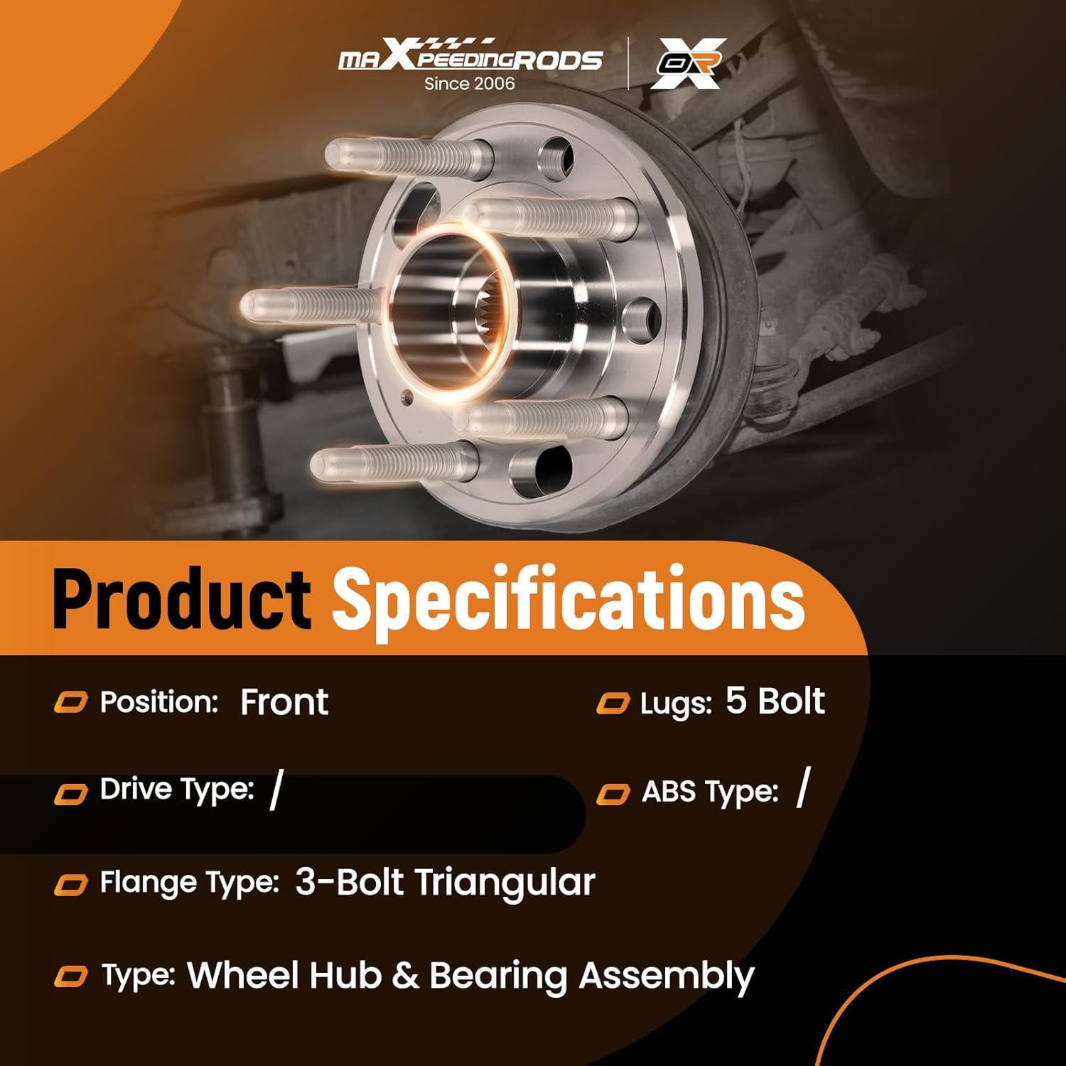 maXpeedingrods 513288 Front Wheel Bearing & Hub Assembly for Chevrolet Malibu Impala Equinox 2010-2017, for Buick Lacrosse Regal 2010-2016 All Models Front 5-Lug