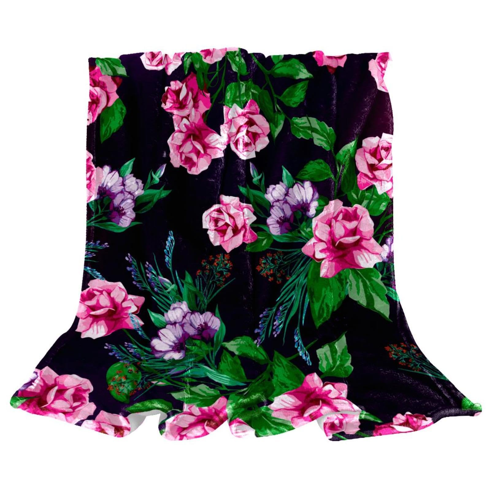 Couverture polaire rose microfibre douce idéale pour vos soirées cocooning sur le canapé