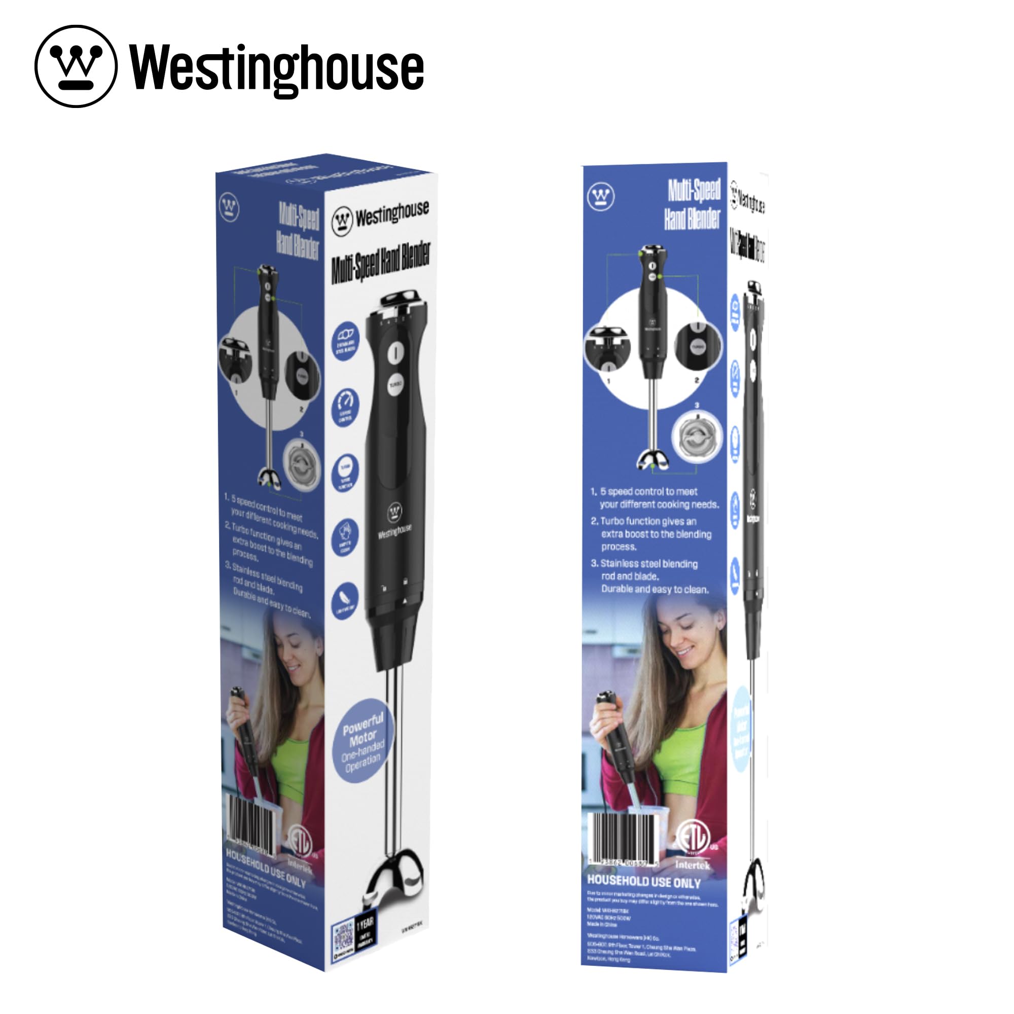 Westinghouse Hand Blender, Black, Stainless Steel, Kitchen, Kitchen Accessories