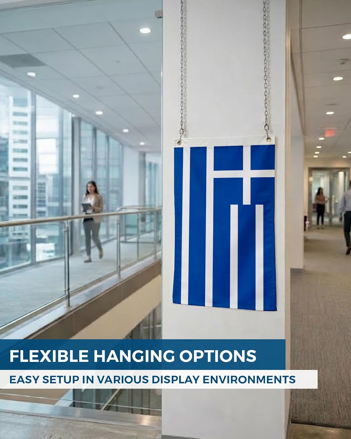 AGAS Greece Flag 2x3 ft Outdoor 200D Nylon Double Stitched Hem Rust Proof Brass Grommets Canvas Header Greek National Flag