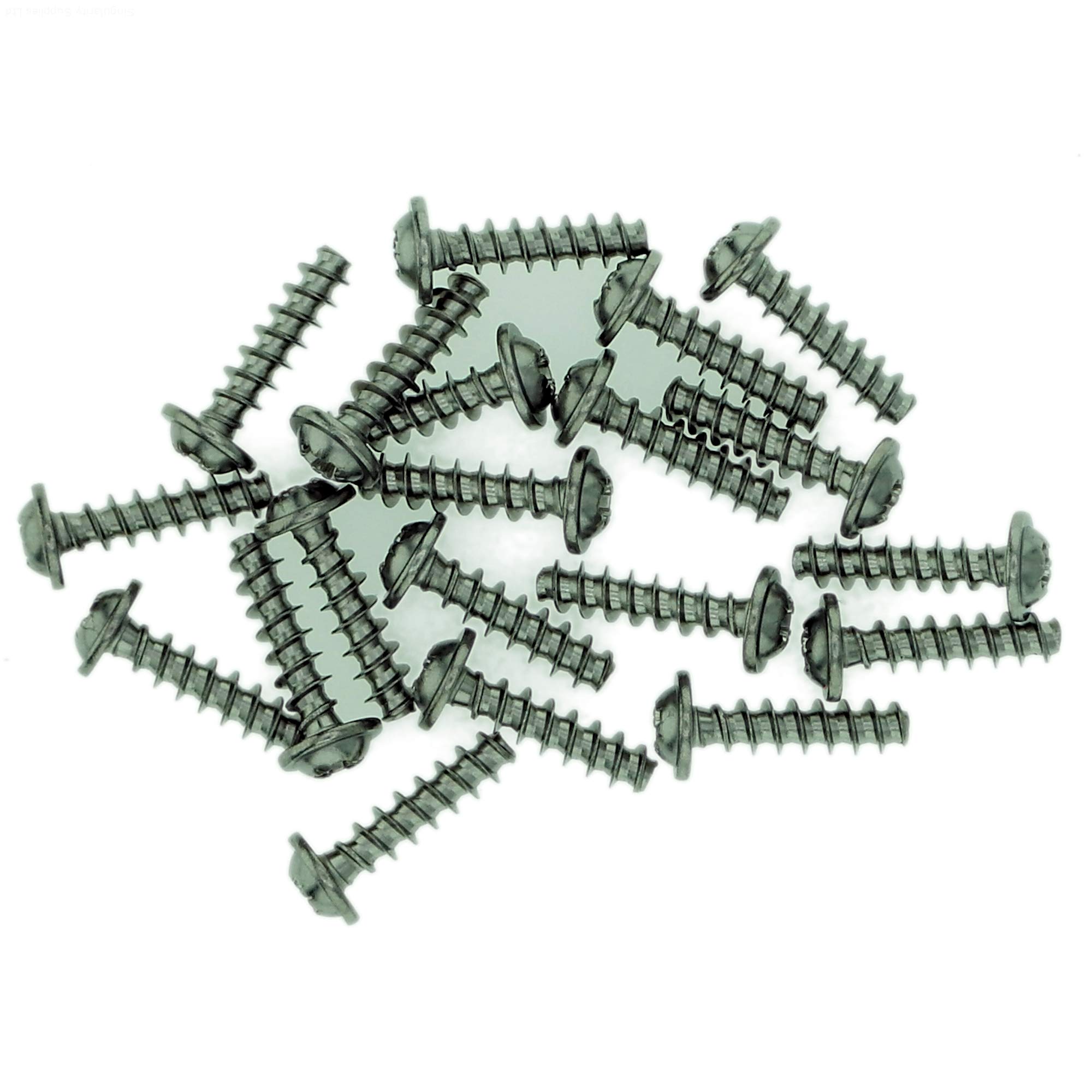 Singularity Supplies D3 (3Mm X 8Mm) Pozi Pan Screws For Plastic (Flanged) - Stainless Steel (A2) (Pack Of 20)