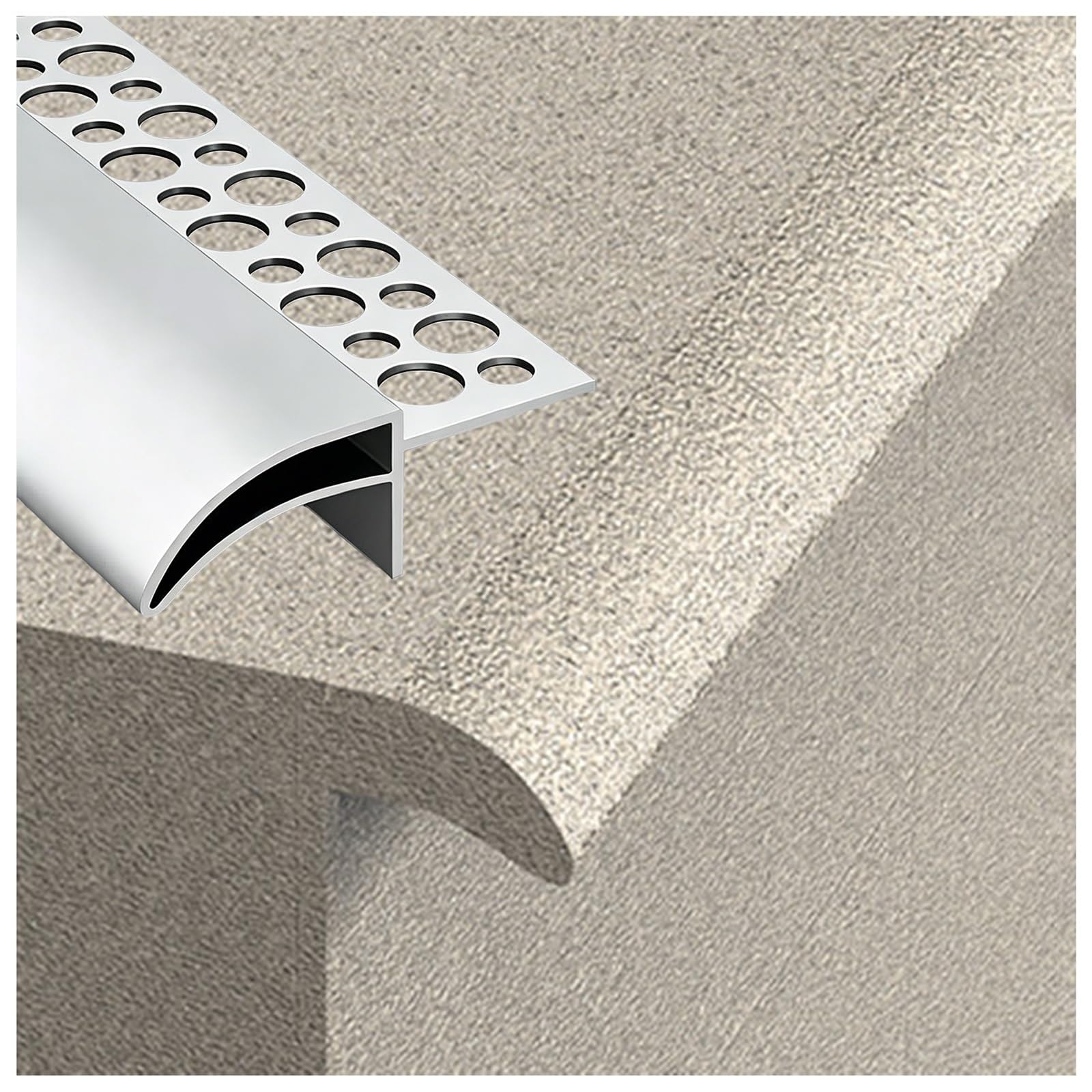 LXLZYXSF Recessed Hidden Drip Edge Flashing for Window Sills Roof Eaves, Aluminum Paintable Trim Rain Diverter, Modern Architectural Exterior Design DIY(W 30mm(1 3/16"),L 230cm/90.6")
