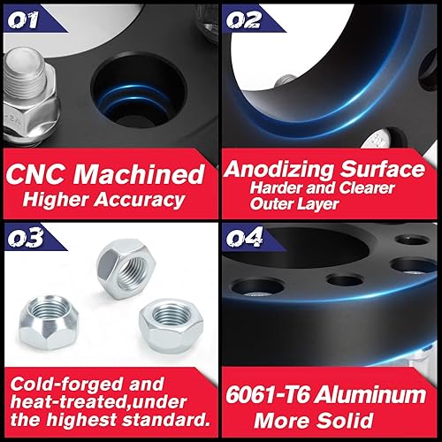 Miniatura 5 de KSP - Separadores de rueda Tacoma de 2 pulgadas, 6 x 5.5 pulgadas, espaciador de neumáticos de 6 x 139.7 para Toyota Tundra 4Runner FJ Land Cruiser