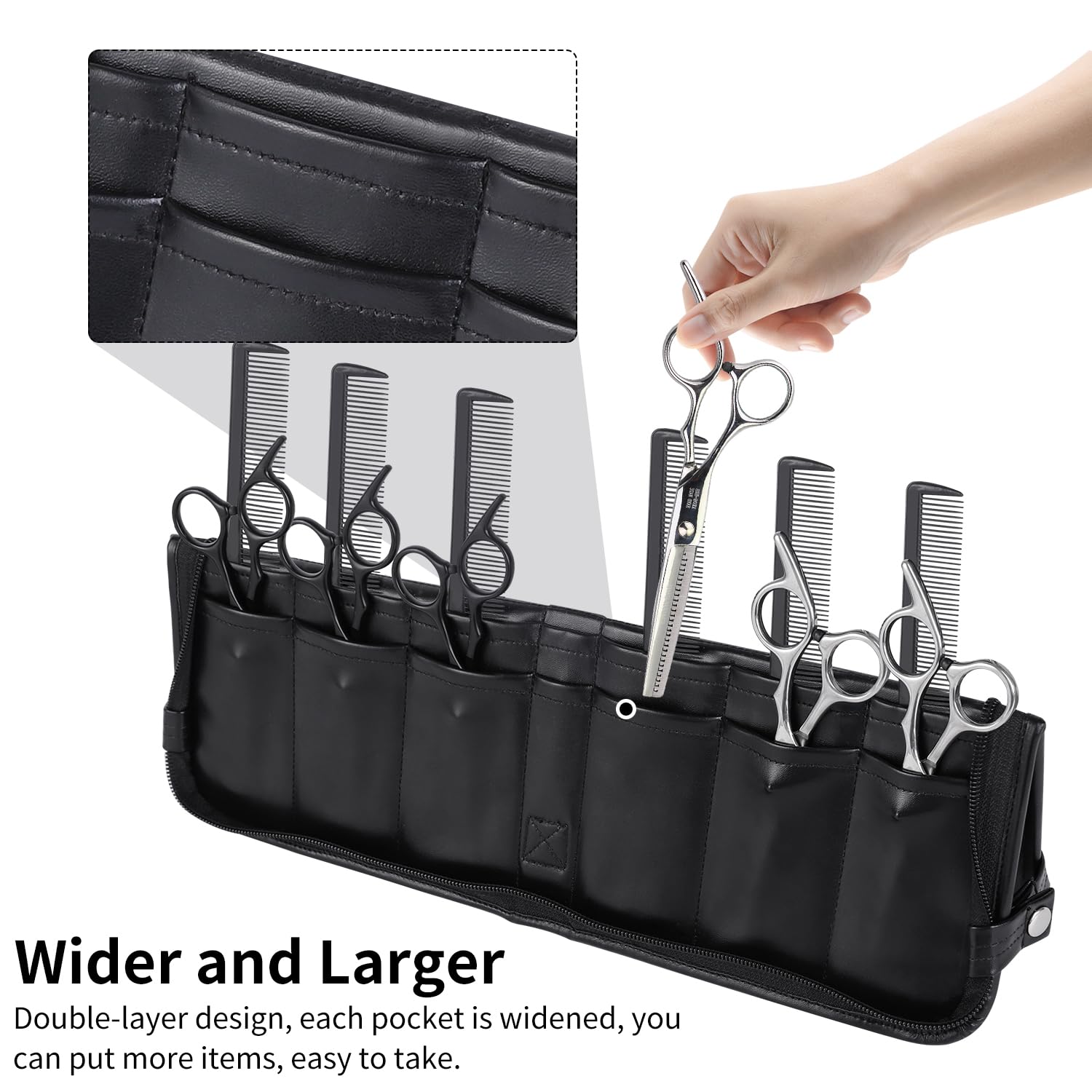 Hair Stylist Shear Scissors Holder Bag Shear Holder Shear Cases for Hairstylists Grooming Scissors Storage Barber Pouch Cases for Hairdressers, Professional Scissors Organizer Bag Salon Tools Case
