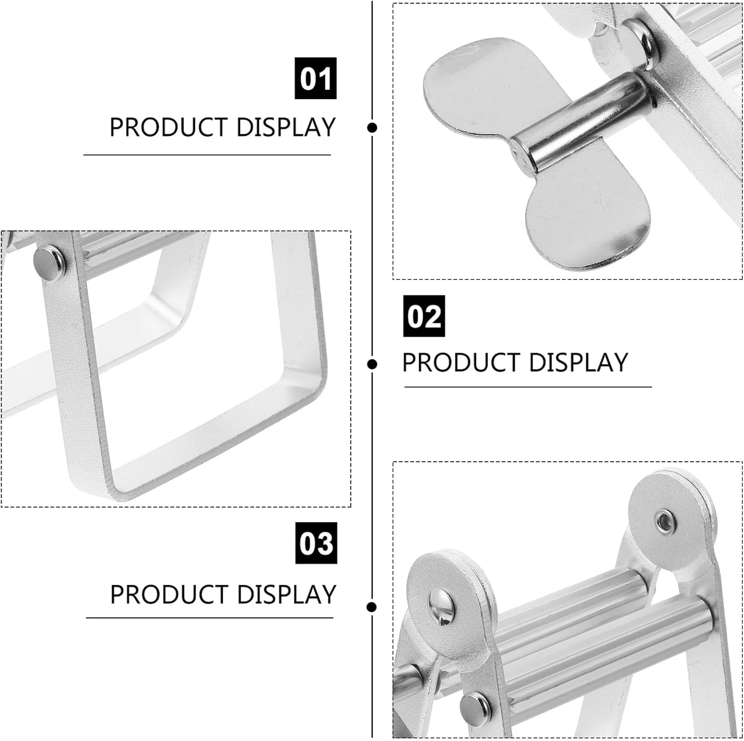 Aluminum Alloy Squeezer Tool for Hair Dye and Toothpaste Silver image 3