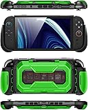 Mumba Dockable for Nintendo Switch 2 Case with Flip Stand, [Titan] Ergonomic Switch 2 Grip Protective Cover Holds 5 Game Cards & 2 TF Cards TPU Accessories and Quick-Release Joy-Con Design (Green) - 7