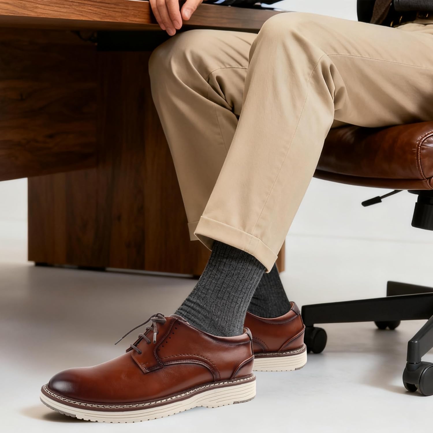 Men's Casual Oxfords Dress Shoes Comfortable Business Formal Shoes for Men - Image 2