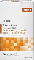 Vista 6 de McKesson Red de retención elástica tubular, no estéril, cabeza, muslo, pecho, tamaño 8, 34 pulgadas x 25 yardas, 1 unidad, 10 paquetes, 10
