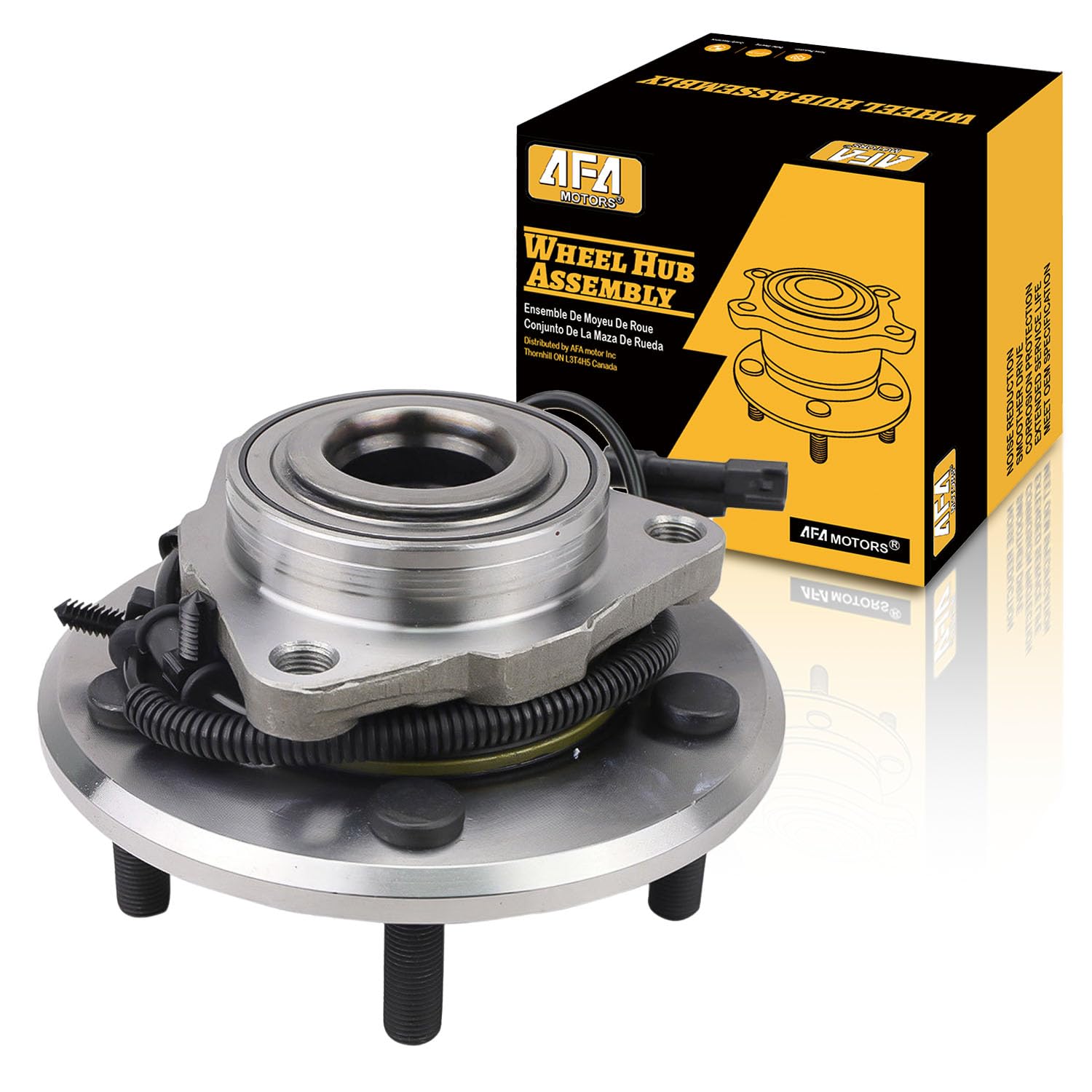 AFA Motors 515151 2WD/4WD Front Wheel Bearing and Hub Assembly Fits for 2012-2018 Ram 1500, 2019-2020 Ram 1500 Classic Hub Bearing Assembly 5-Lug w/ABS, Replace 515151, BR930858, HA590492, HA590515
