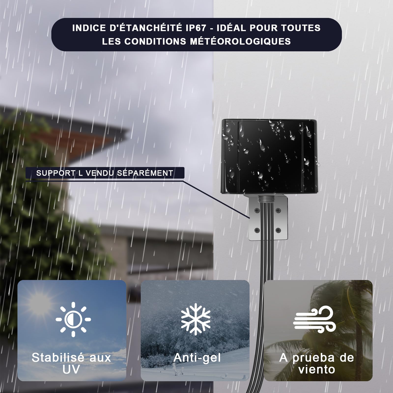 Maswell Antenne 5G 4 en 1, 2 x 2 MIMO 5G + 2 x 2 MIMO WiFi 6 extérieur, antenne extérieure Omni 600-8000 MHz pour WiFi 6E WiFi 7 cellulaire 5G 4G+ LTE-A, équivalent LMR195 SMA mâle RP-SMA