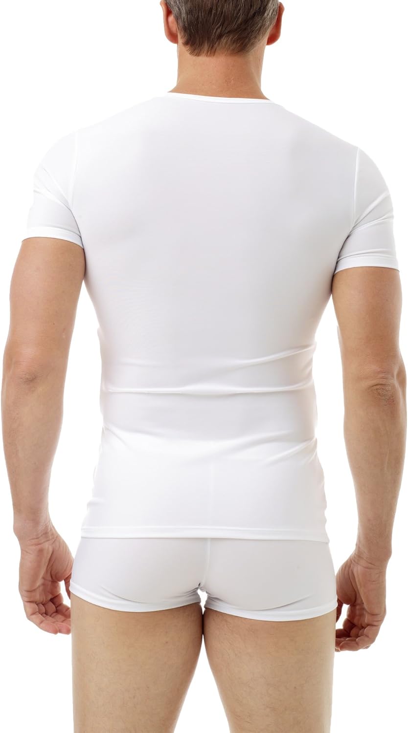 Underworks Mens Microfiber Compression V-Neck T-Shirt 3-Pack