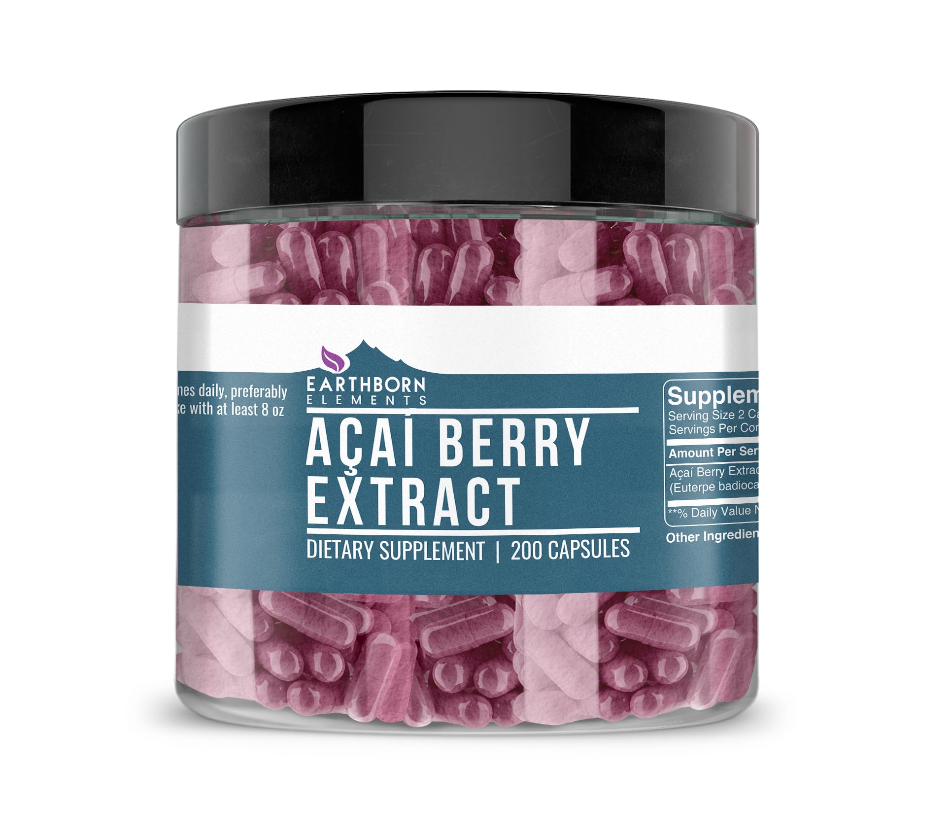 Acai Berry Extract 200 Capsules, Pure & Undiluted, No Additives