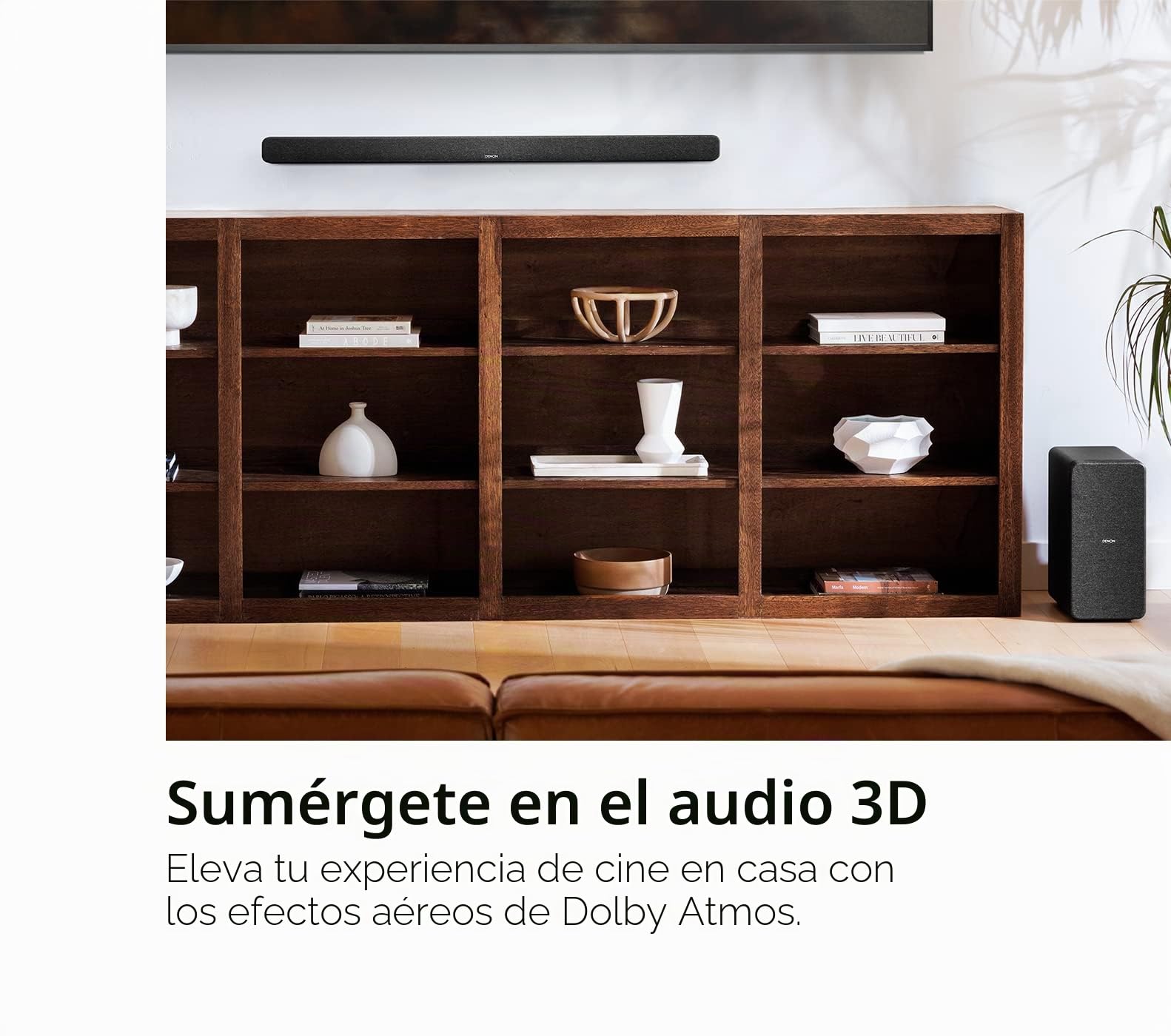 Denon DHT-S517 Barra de sonido con subwoofer, Bluetooth, Dolby Digital, Dolby Atmos, barra de sonido para TV, potenciador de diálogo, HDMI ARC, transmisión de música, incluye cable HDMI