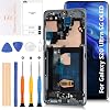 Pantalla OLED LCD S20 Ultra 4G/5G G988 con huella digital 6.78" [NO OEM] Ensamblaje de táctil y digitalizador para Samsung Galaxy S20 Ultra SM-G988B/U/W/B/DS Kit de reemplazo de pantalla LCD + Marco negro cósmico 1