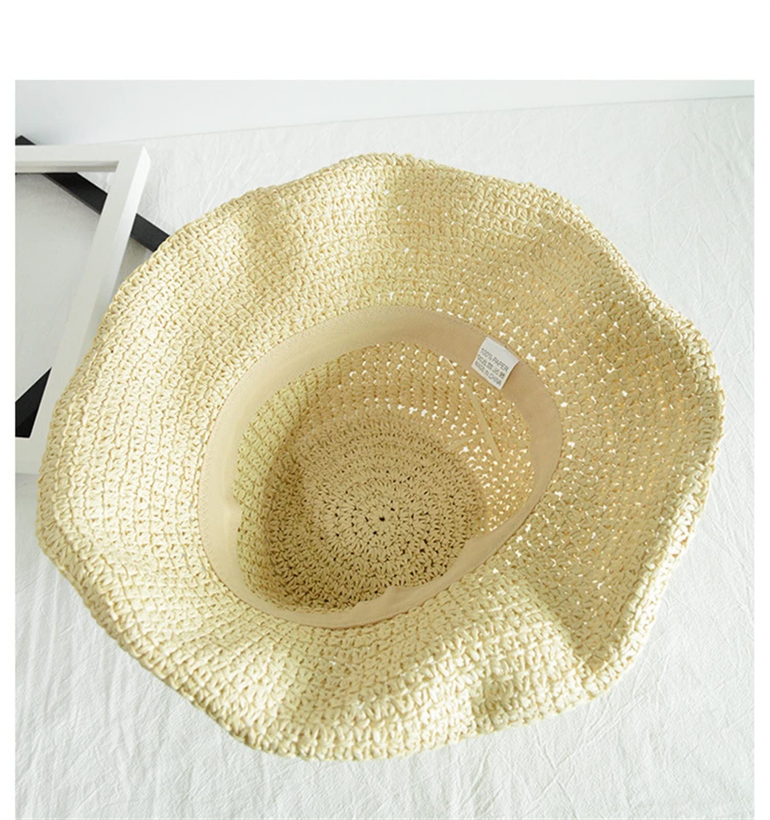 #61 Khaki color floppy straw hat Linea main image 3